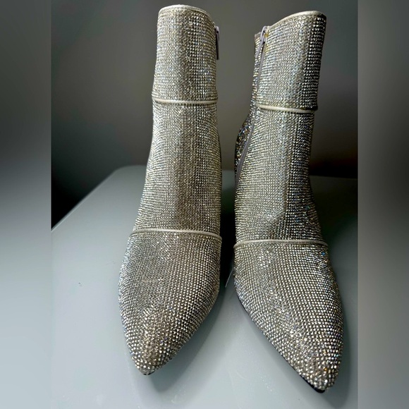 Target Shoes - Target Silver Rhinestone Heeled Boots